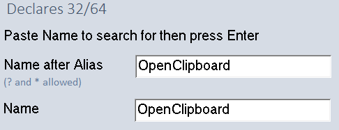 API Viewer search